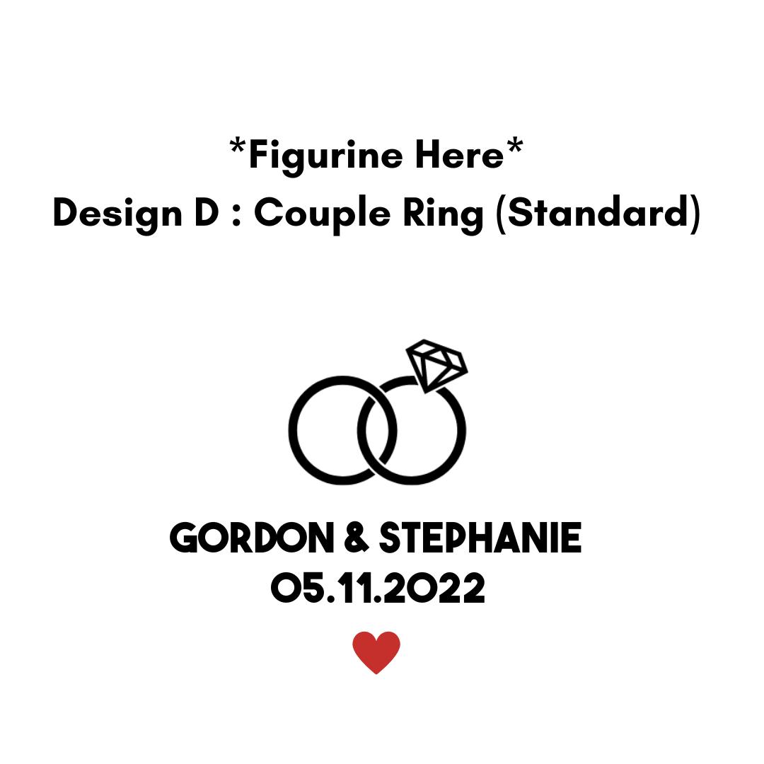 Wedding Gift - Couple Marble Short Mug with Figurine Display in Wooden Box 