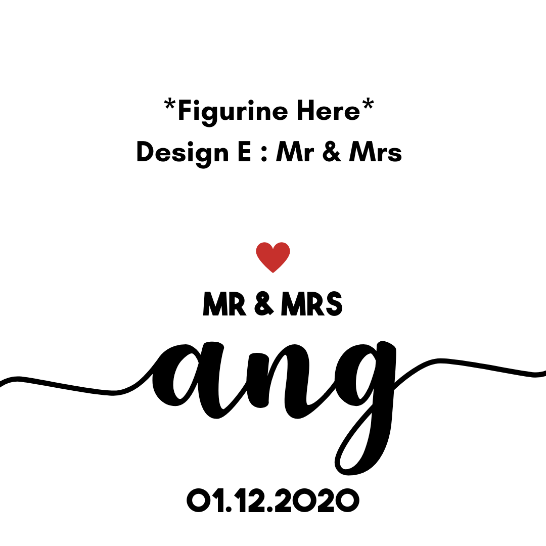 Wedding Gift - Couple Marble Short Mug with Figurine Display in Wooden Box 