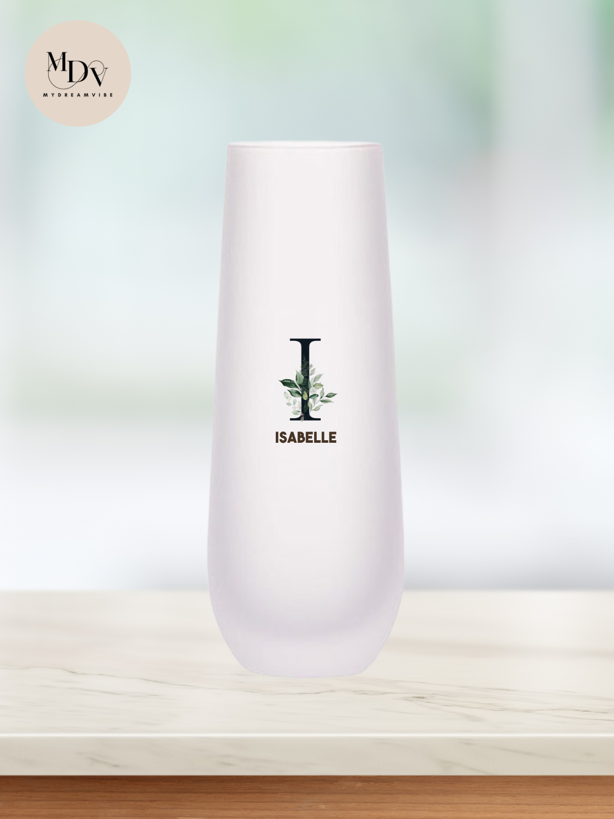  300ml Frosted Stemless Champagne Flute - PRINTED