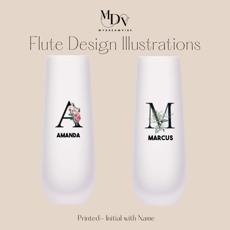 Perfect Champagne Gift - Choice of Moet / Bottega Mini with Frosted Champagne Flute