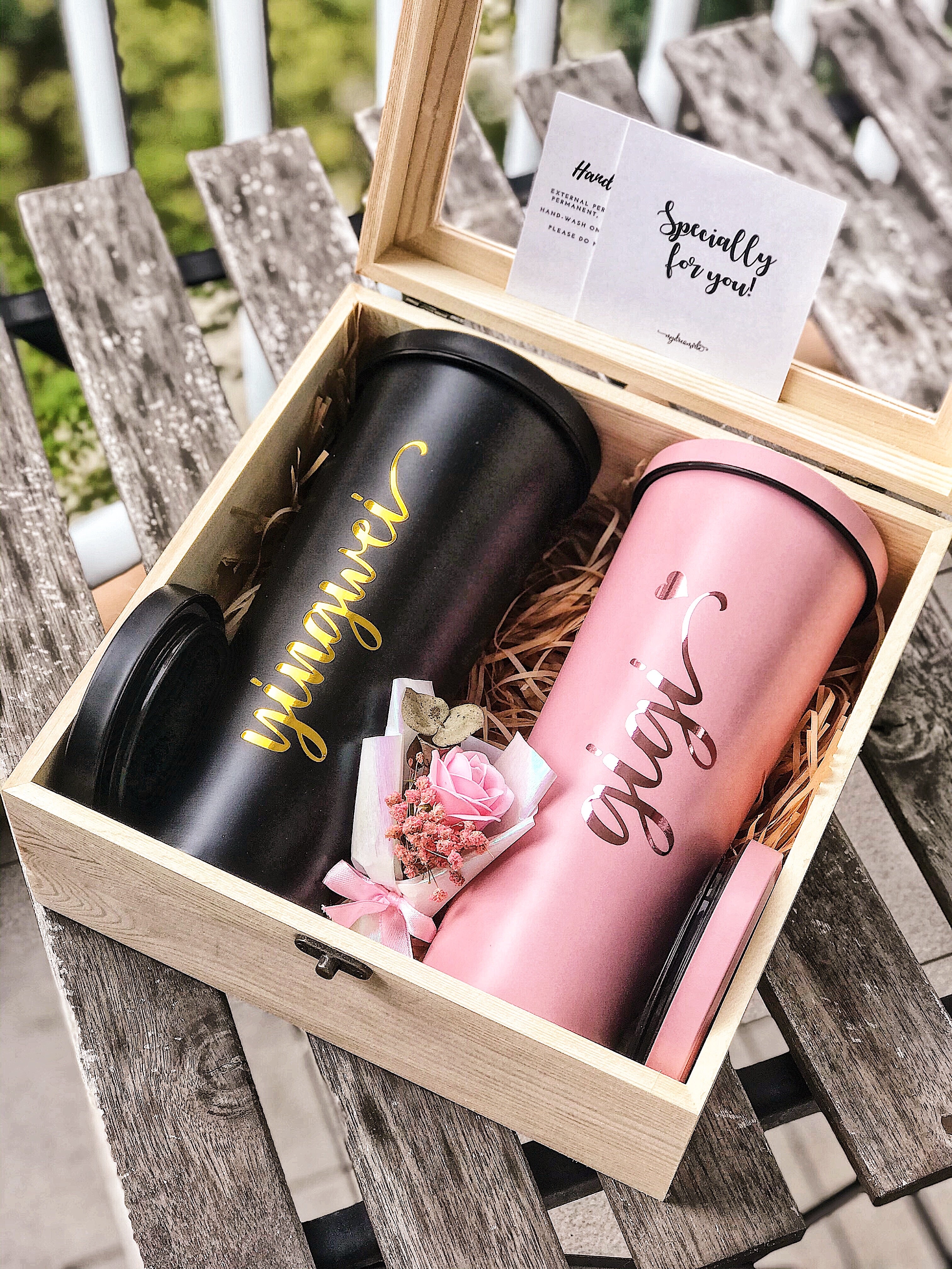 750ml Couple Double Wall Stainless Steel Bubble Tea Tumbler with Straw-MyDreamVibe.Co