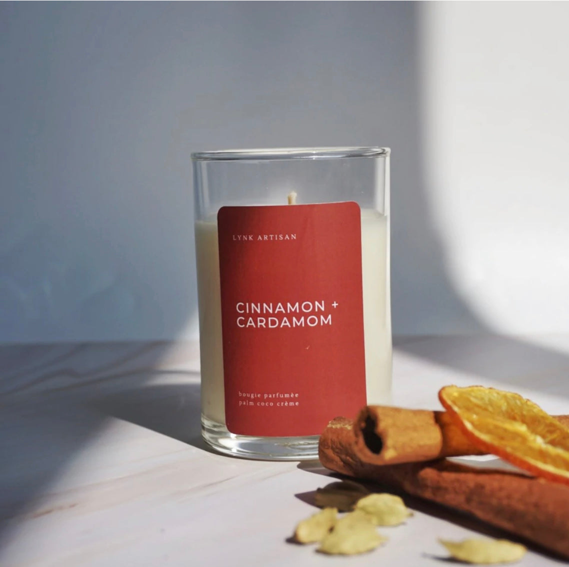 Lynk Artisan Candle - Cinnamon and Clementine - 100G (Cotton Wick, No Lid)-MyDreamVibe.Co