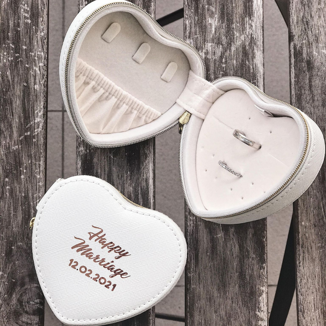 PU Leather Heart Jewelry Box-MyDreamVibe.Co