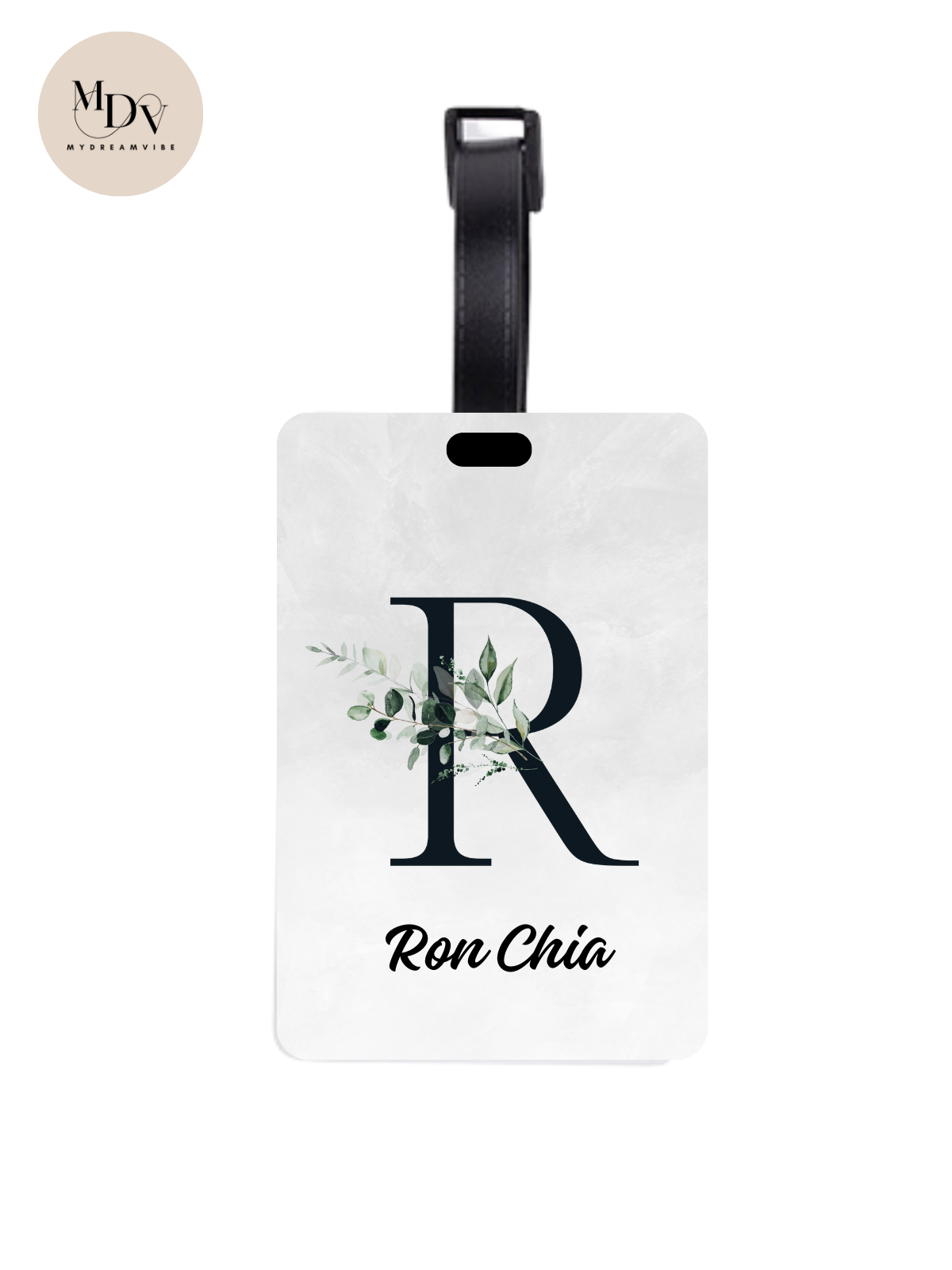 Printed Luggage Tag - Botanical Design