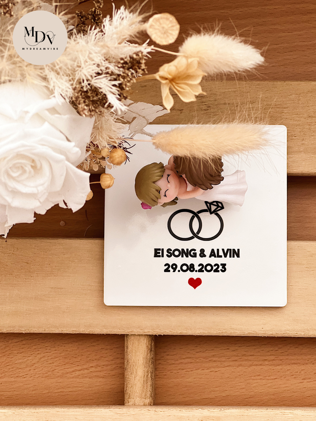 Wedding Gift - Modern Bride & Groom Deco Display - PRINTED