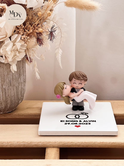 Wedding Gift - Modern Bride & Groom Deco Display - PRINTED