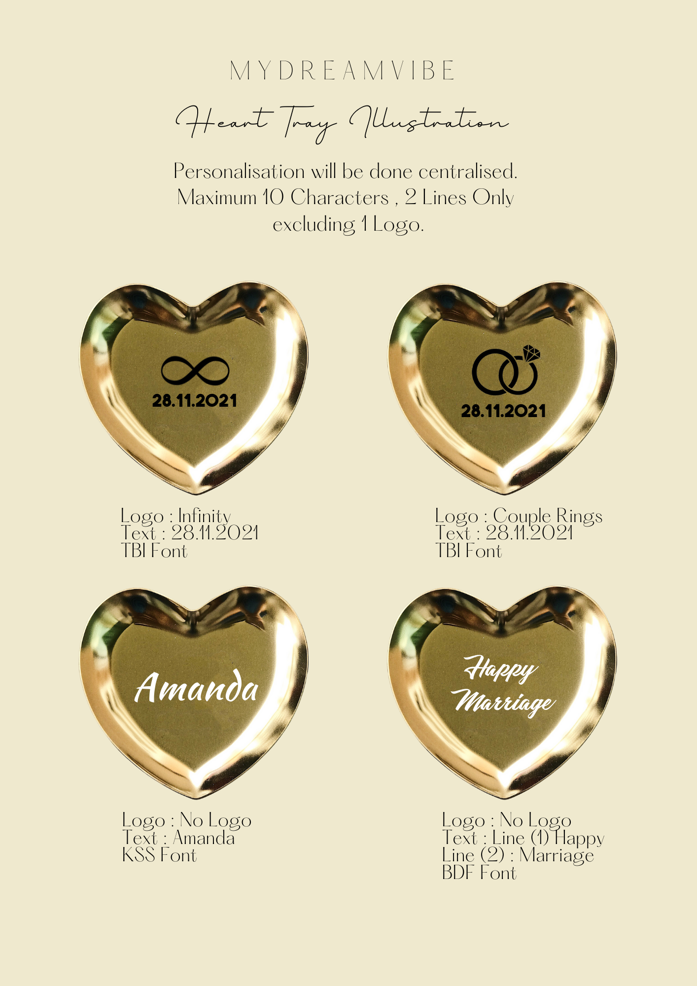 Wedding Gift - Couple Luxe Gold Stainless Steel Mugs in Wooden Box (Option to Add Heart Tray or Long Gold Tray)-MyDreamVibe.Co