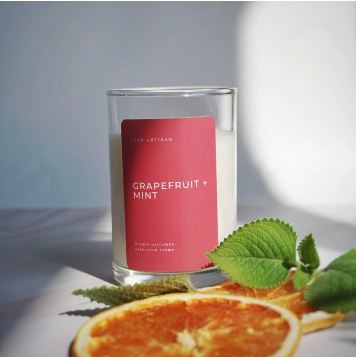 Lynk Artisan Candle - Grapefruit and Mint - 100G (Cotton Wick, No Lid)-MyDreamVibe.Co