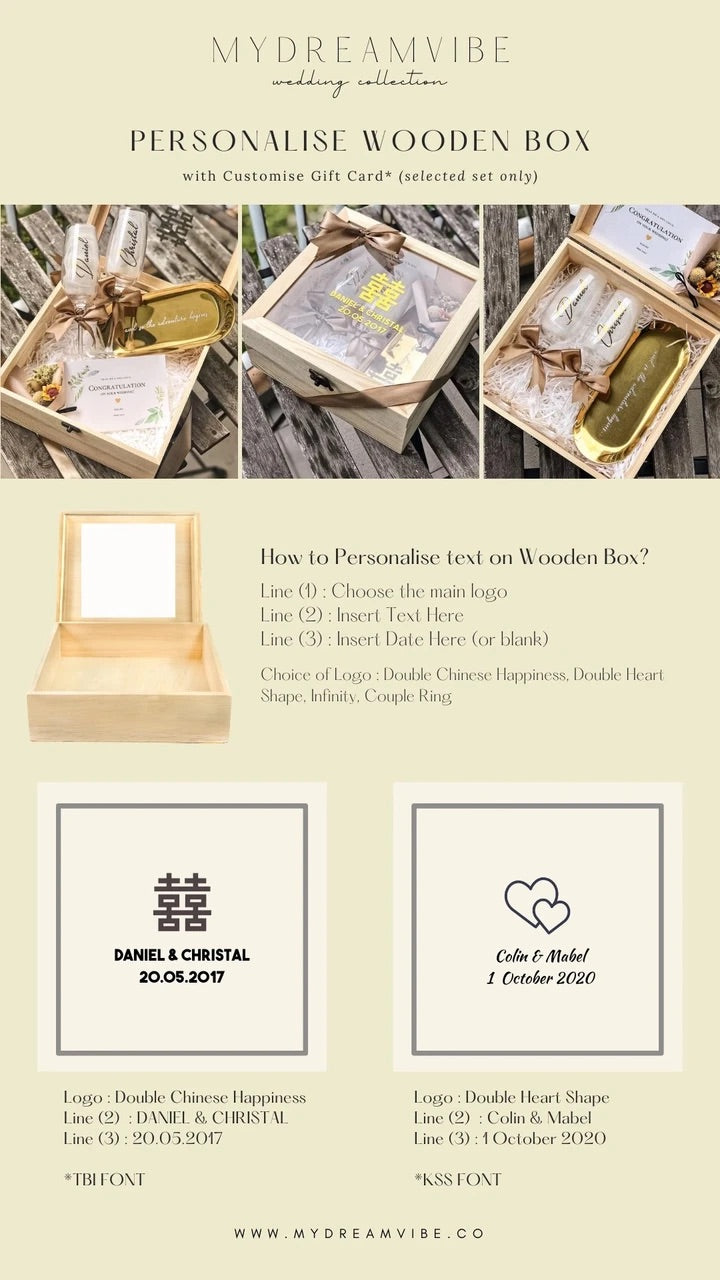 Wedding Gift - Couple Short Marble Mugs in Wooden Box (Option to Add Tray)-MyDreamVibe.Co