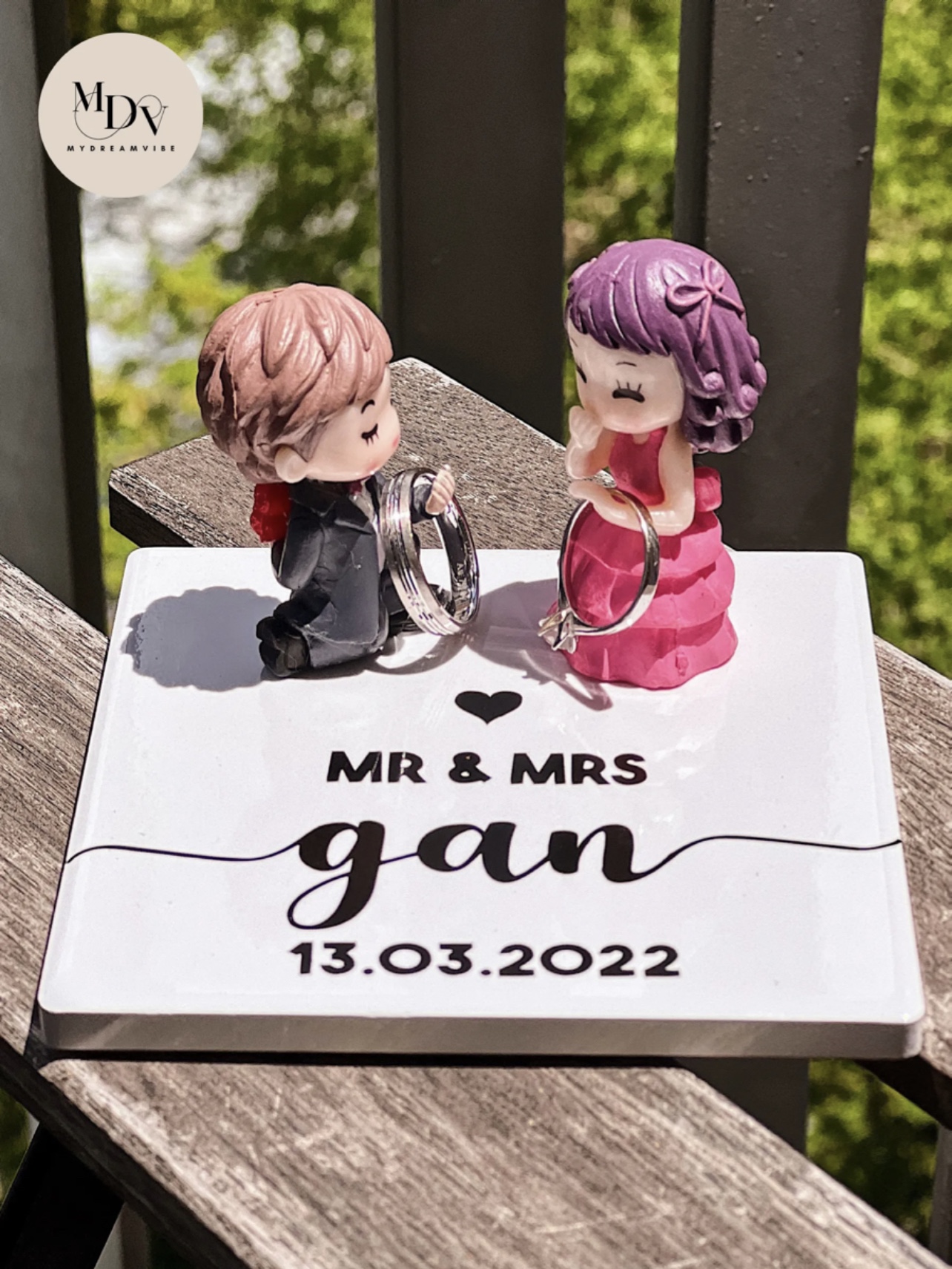 Wedding Gift - Wedding Engagement Ring Holder - PRINTED