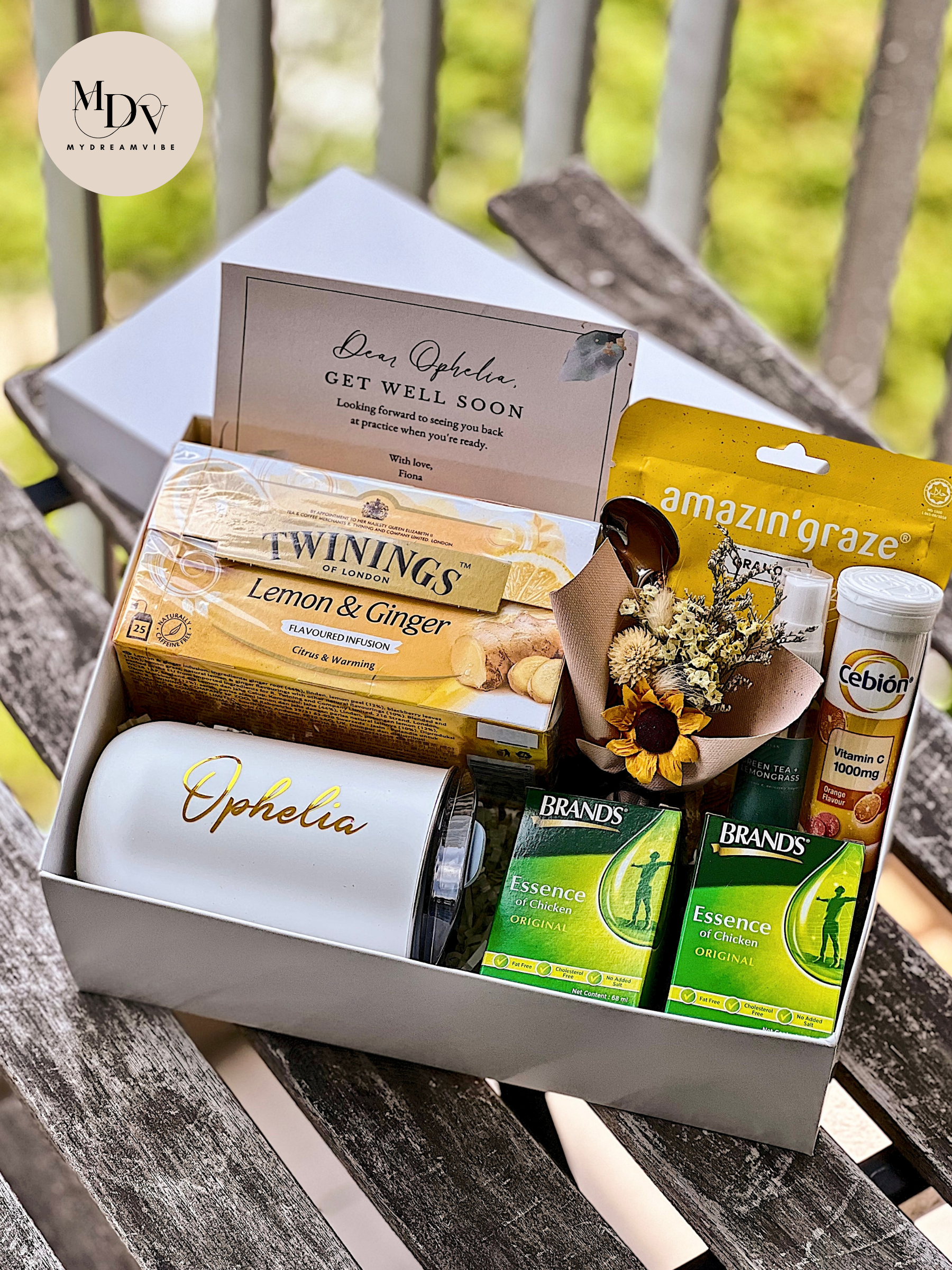 [GET WELL SOON] : Take Care & Stay Hydrated in White Gift Box (*NEXT DAY DELIVERY)-MyDreamVibe.Co