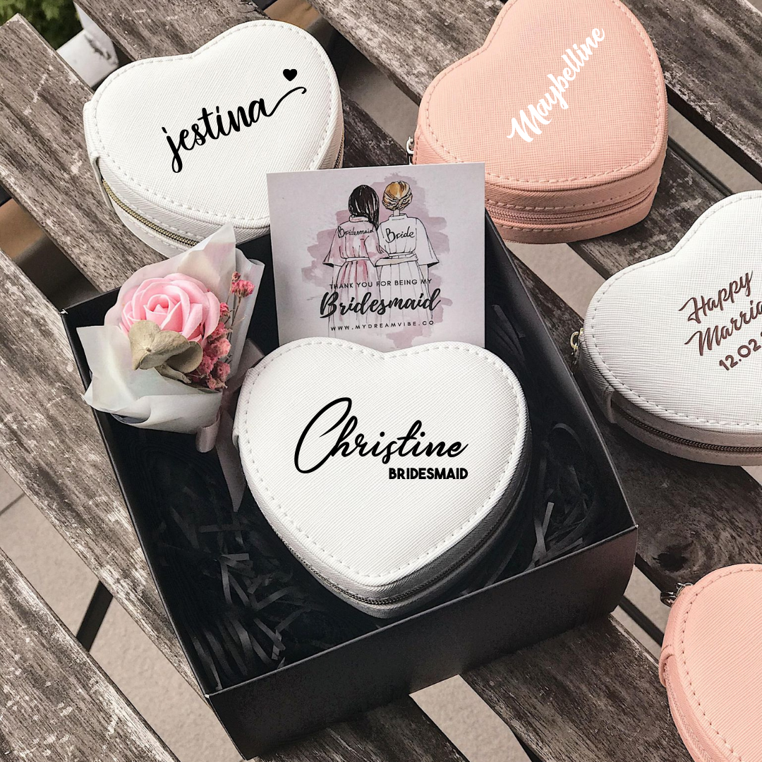 PU Leather Heart Jewelry Box-MyDreamVibe.Co