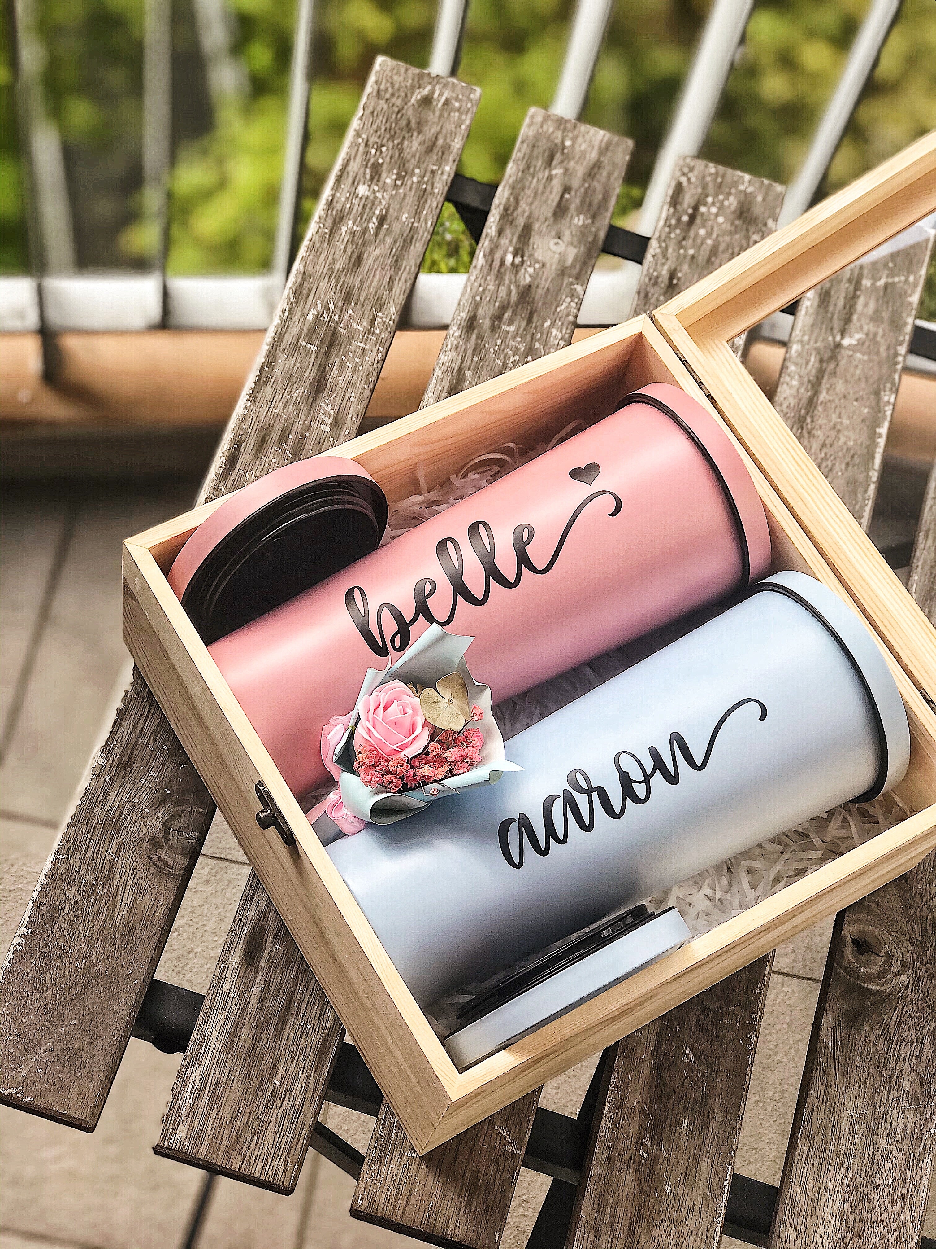 750ml Couple Double Wall Stainless Steel Bubble Tea Tumbler with Straw-MyDreamVibe.Co