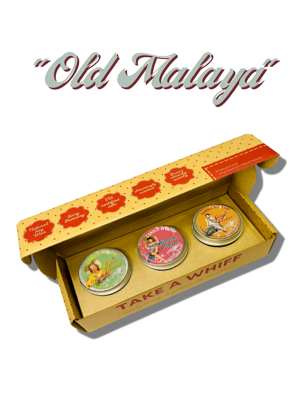 "Old Malaya" - Set Of 3 Travel Candles