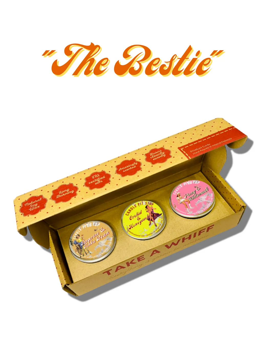 "The Bestie" - Set Of 3 Travel Candles