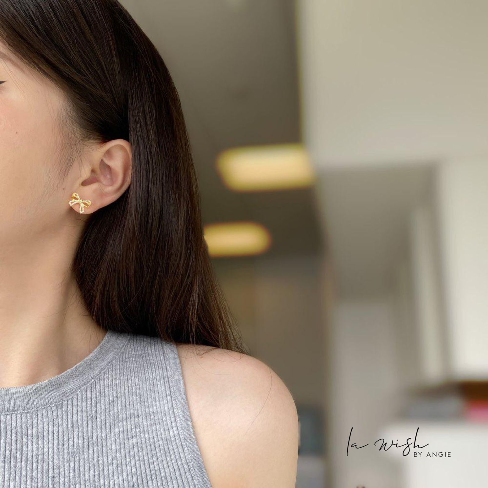 La Wish By Angie Pretty Bow Studs Earrings