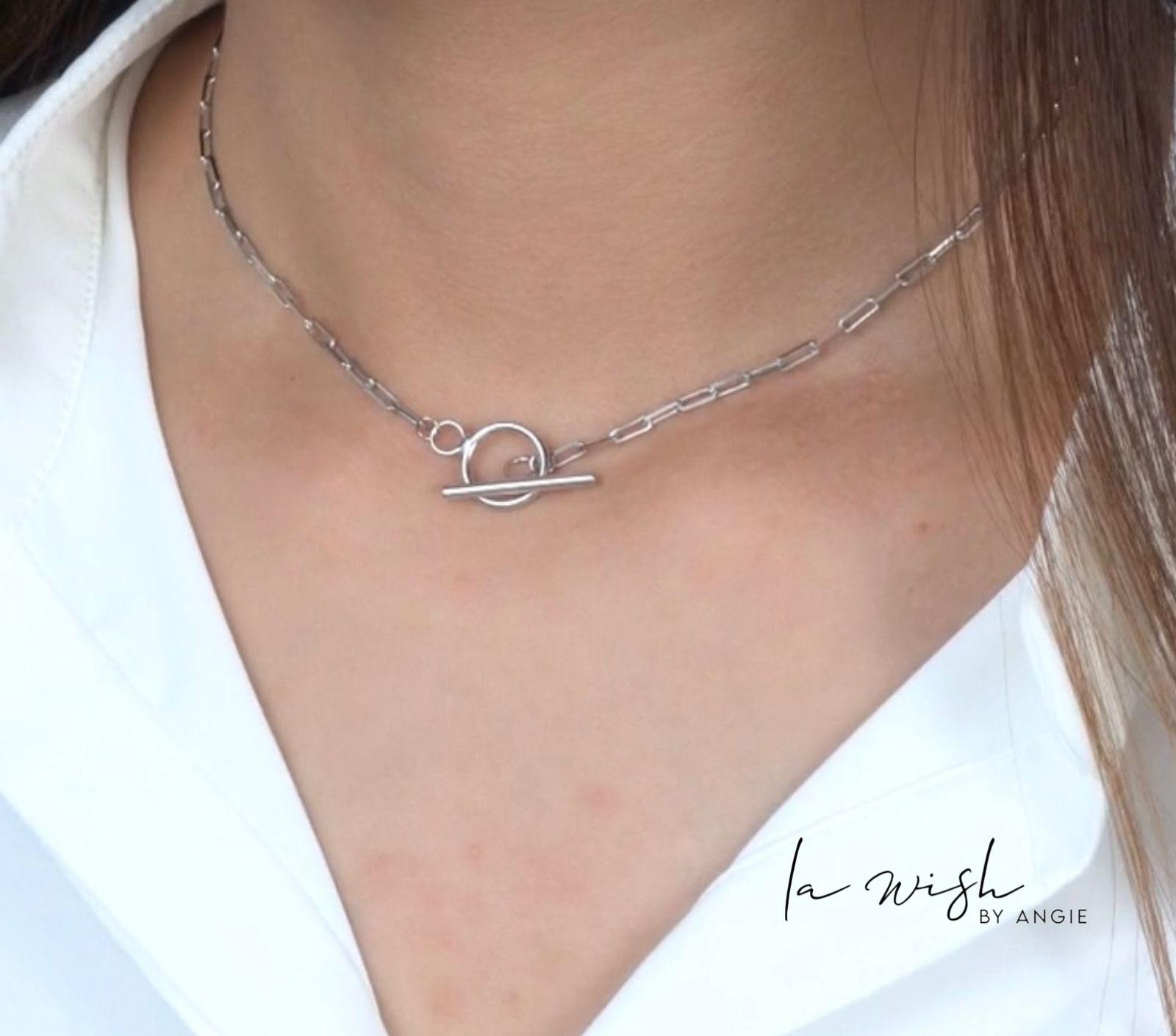 La Wish By Angie Chic Paperclip Chain Necklace