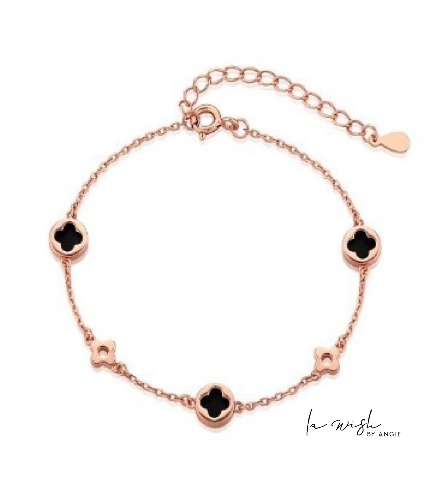 La Wish By Angie Lucky Chain Clover Bracelet
