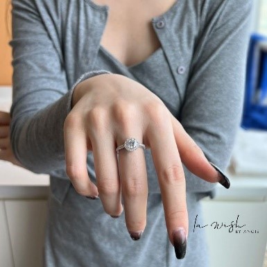 La Wish By Angie Halo Pave Glam Ring
