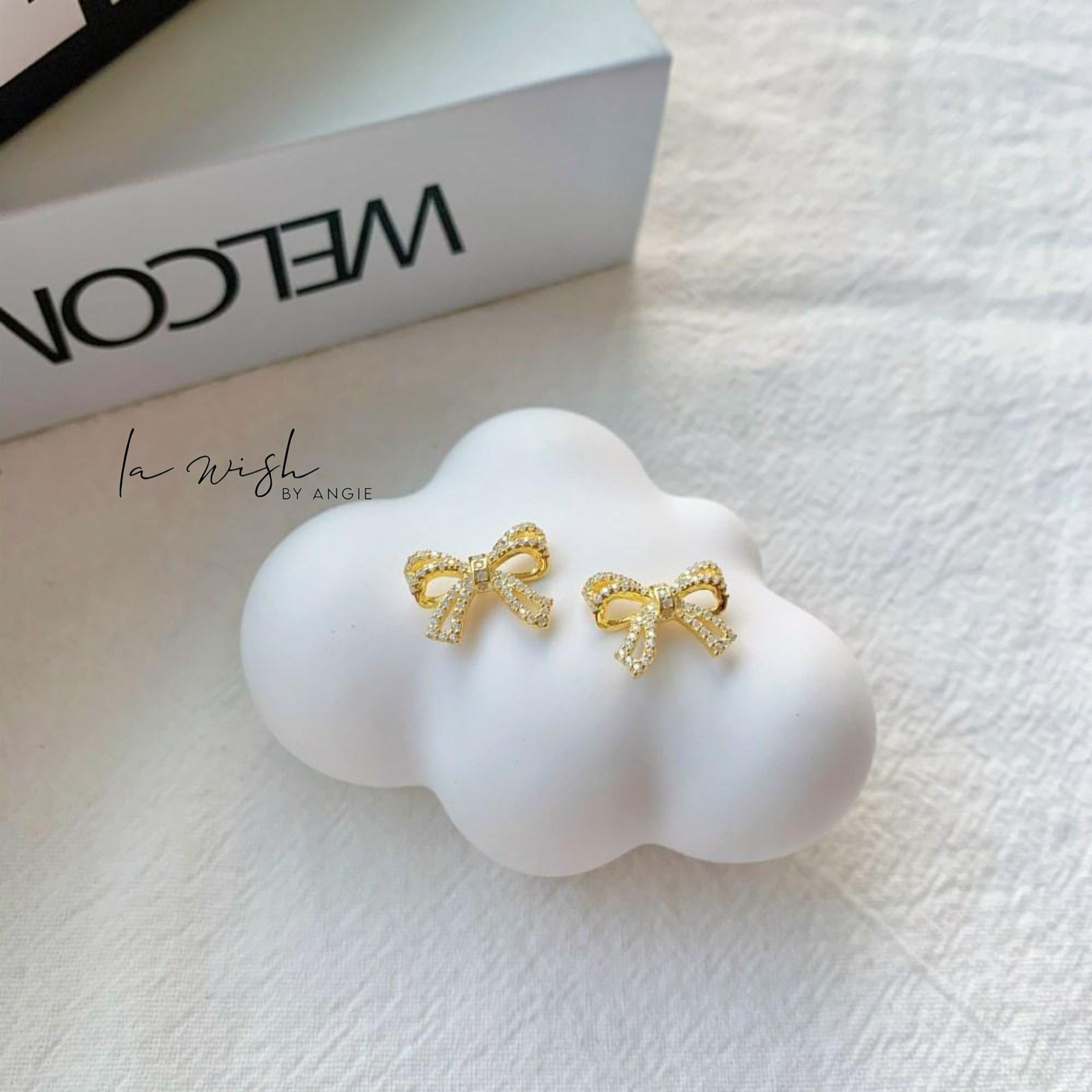La Wish By Angie Pretty Bow Studs Earrings
