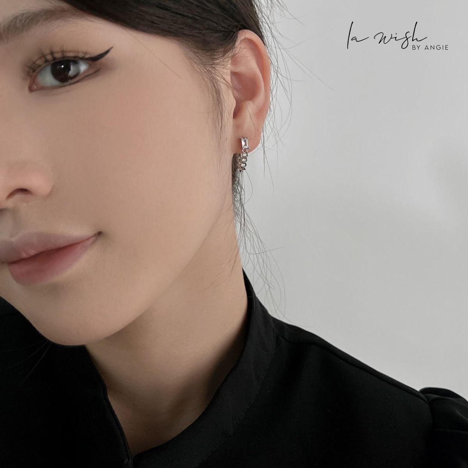 La Wish By Angie Swirl Chain Earrings