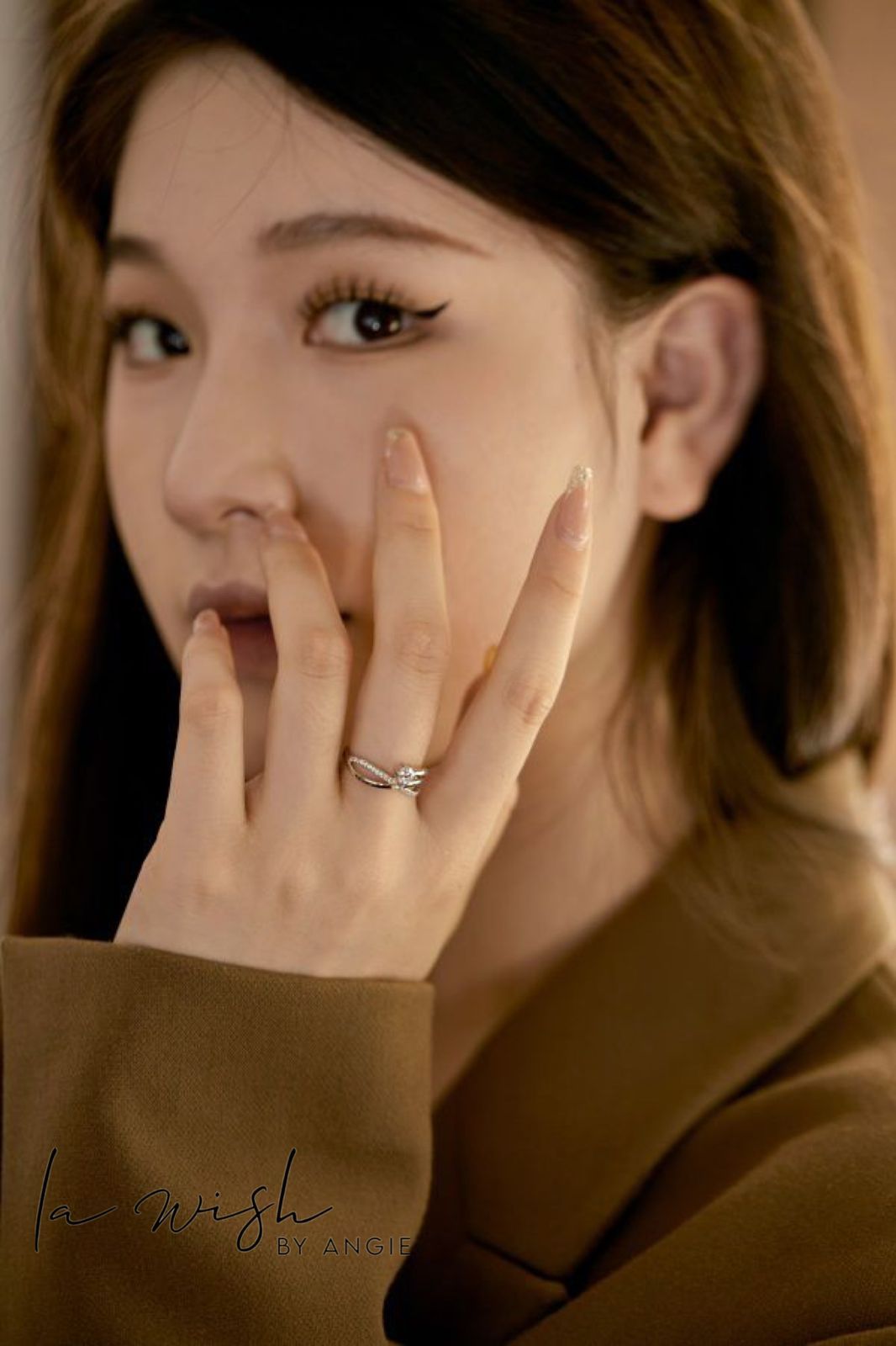 La Wish By Angie Looping Crossover Ring