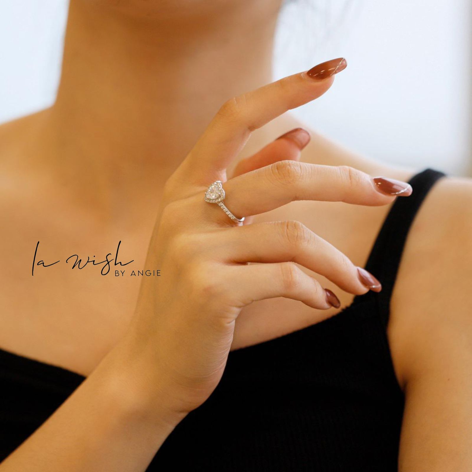 La Wish By Angie Halo Passion Heart Ring