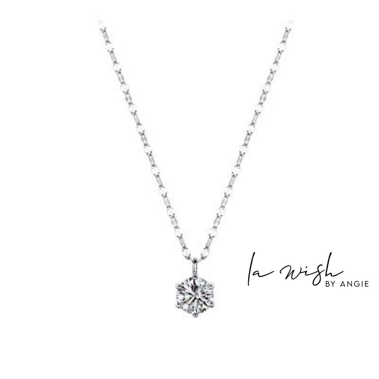La Wish By Angie Stellar Sparkle CZ Charm Necklace