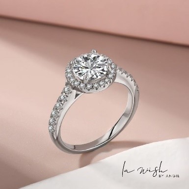 La Wish By Angie Halo Pave Glam Ring