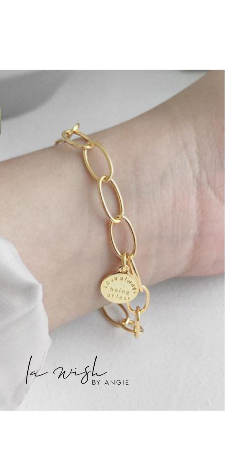 La Wish By Angie Chic Chainlink Memories Bracelet