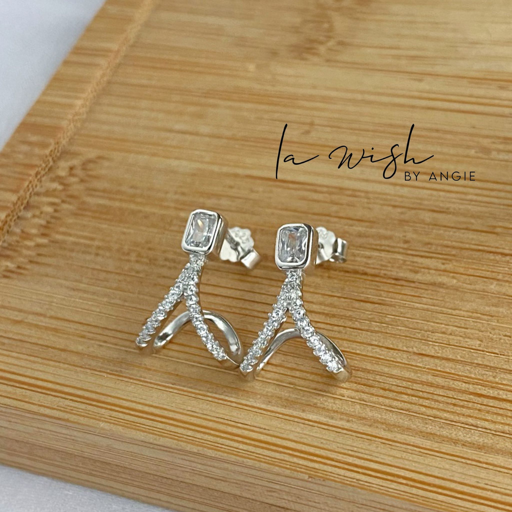 La Wish By Angie Gentle Curve Earrings