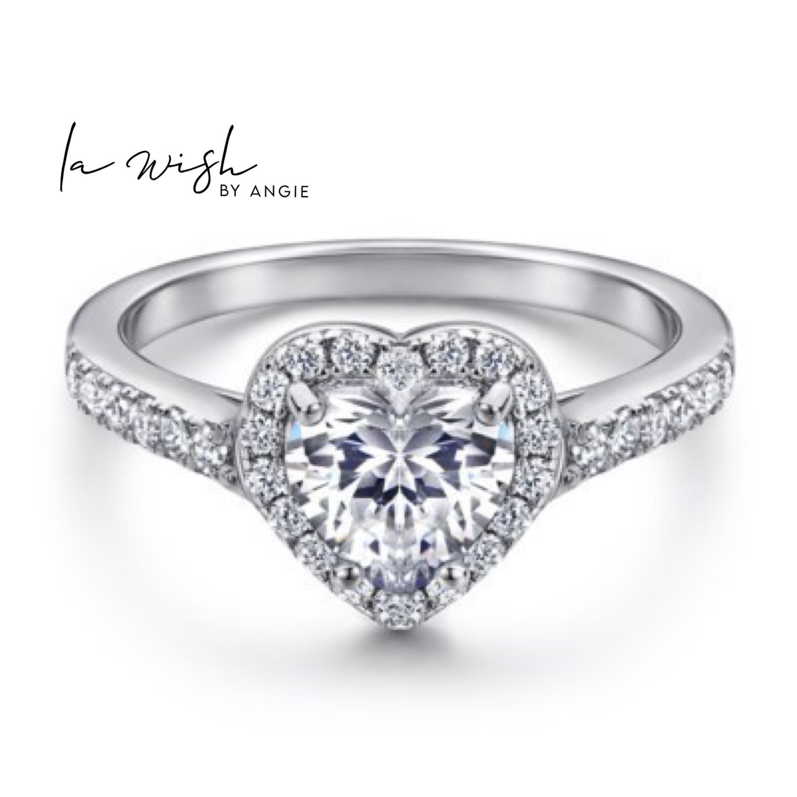 La Wish By Angie Halo Passion Heart Ring