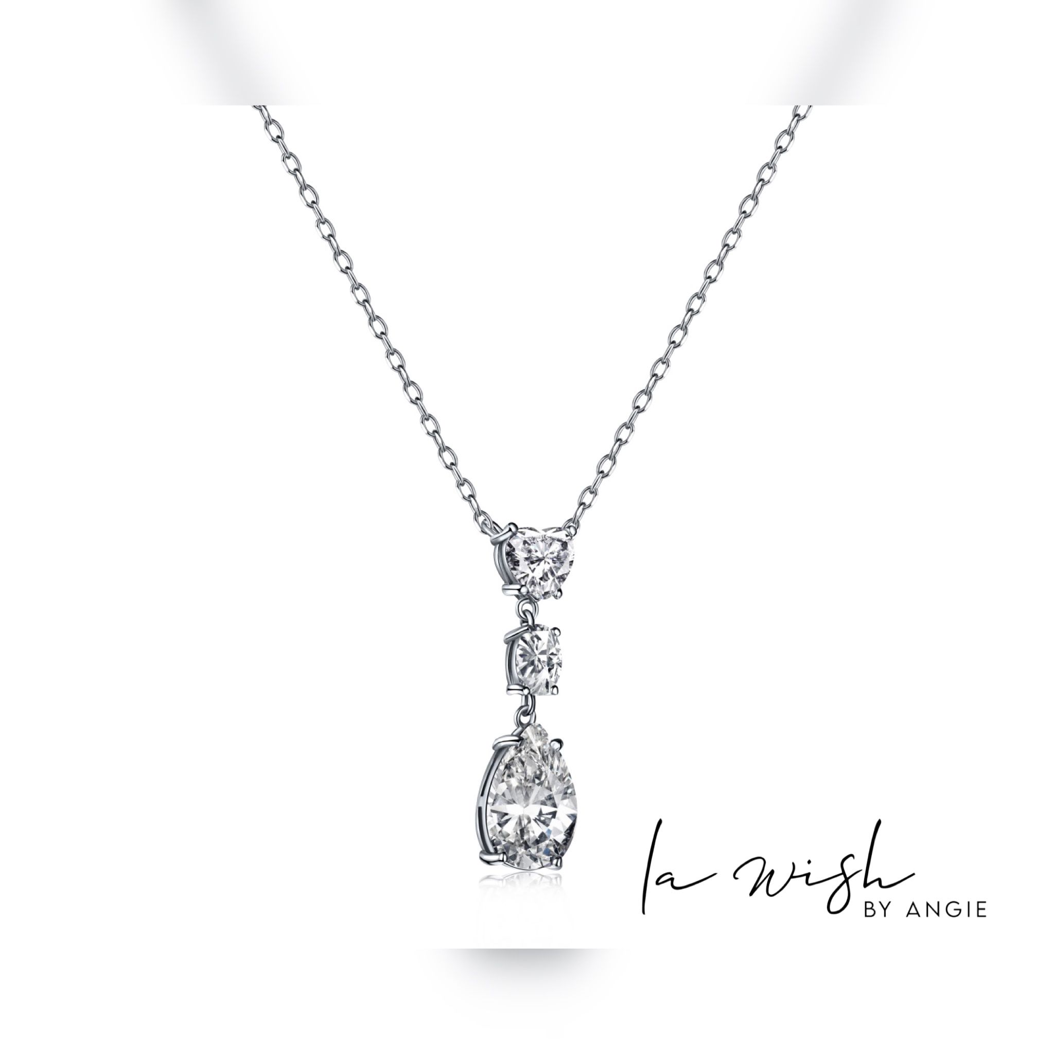 La Wish By Angie Glam Drop Pendant Necklace