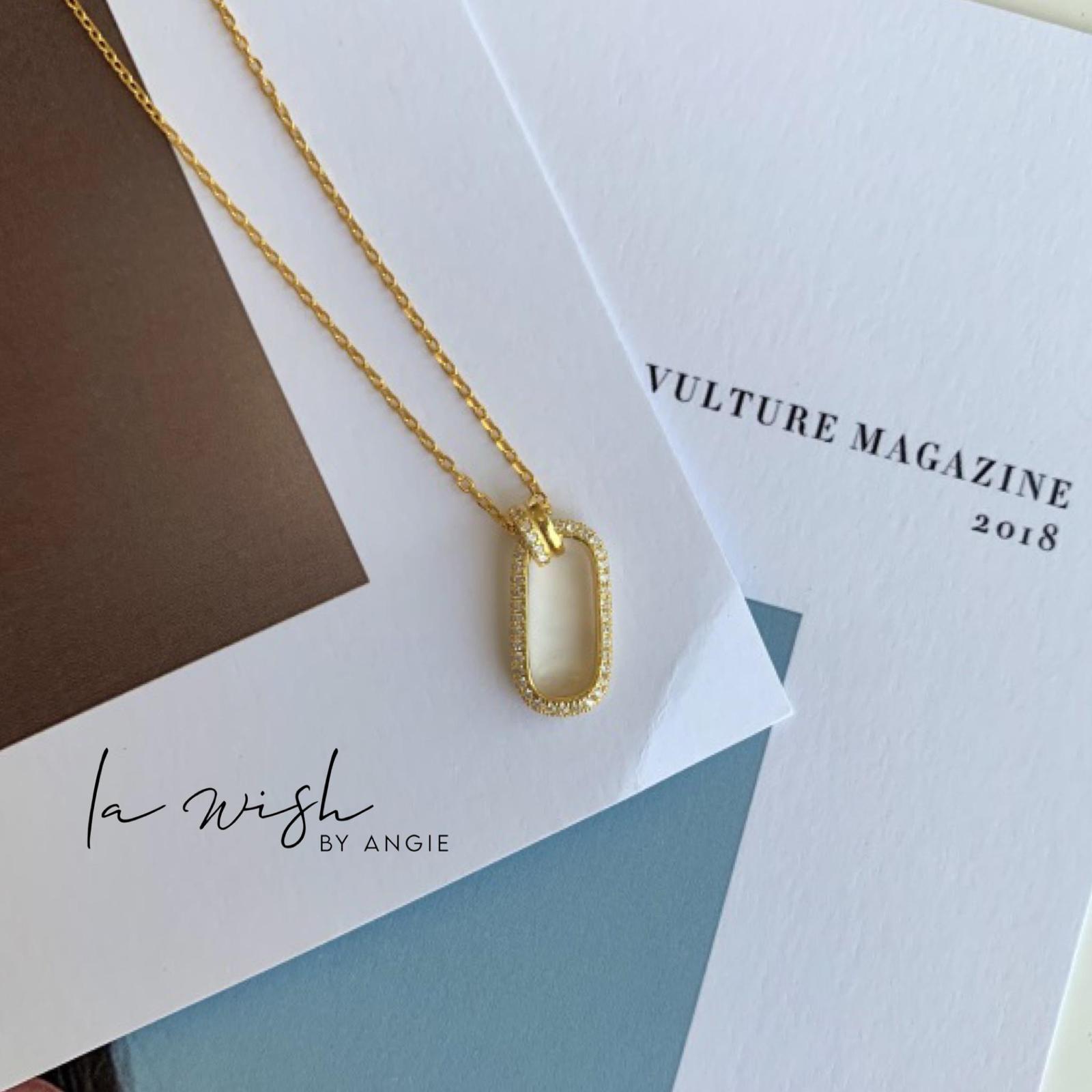 La Wish By Angie Gilded Serenity Oval Pendant