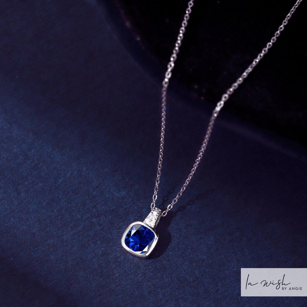 La Wish By Angie Blue Sparkle Necklace