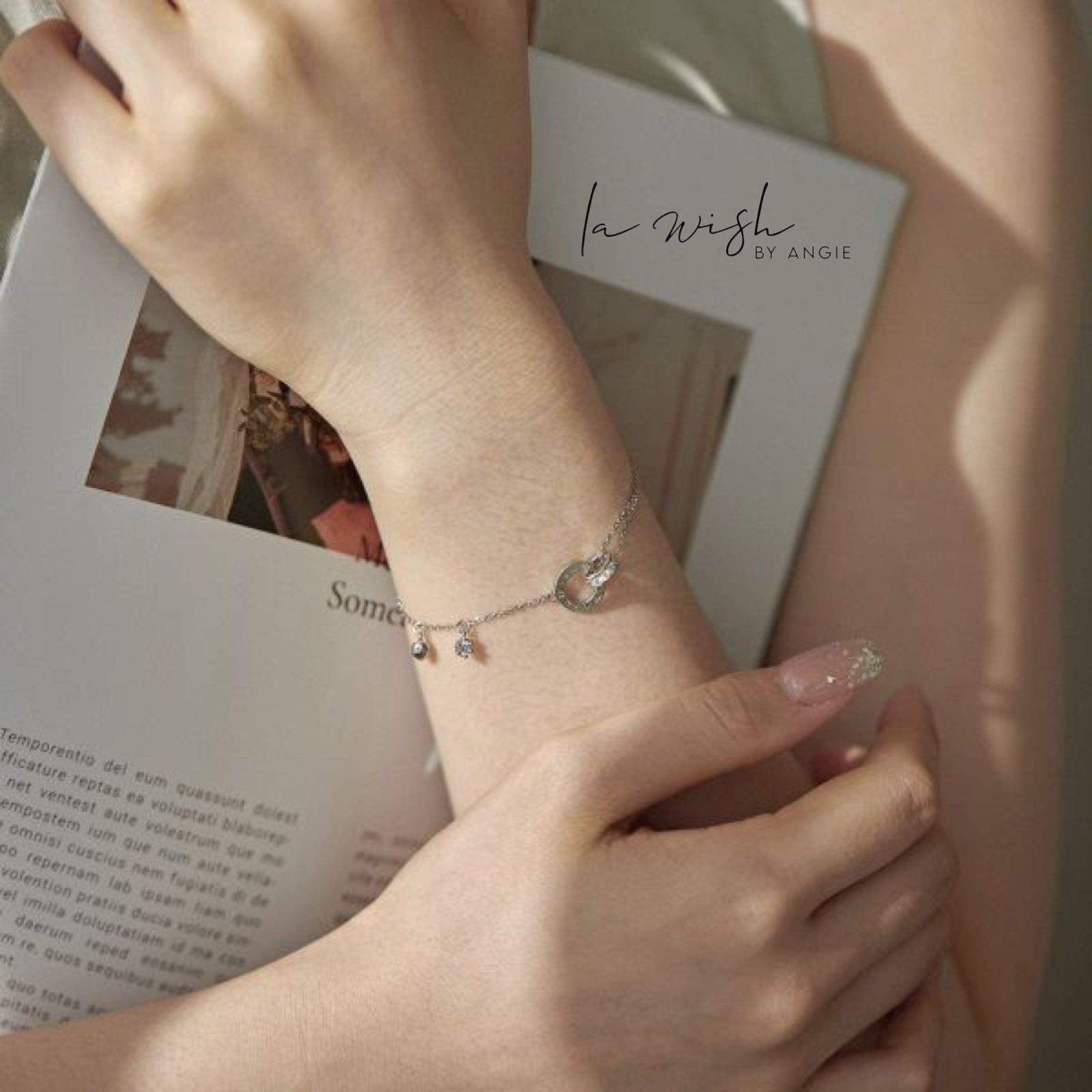 La Wish By Angie Double Ring Roman Numeral Bracelet