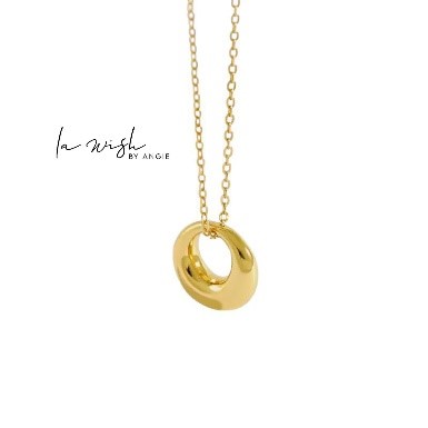 La Wish By Angie Gilded Orb Circle Pendant Necklace