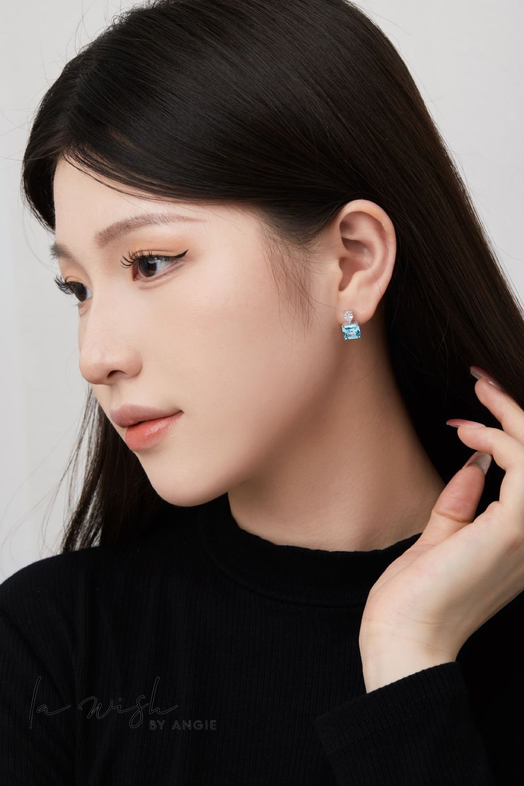 La Wish By Angie Modern Square Earrings
