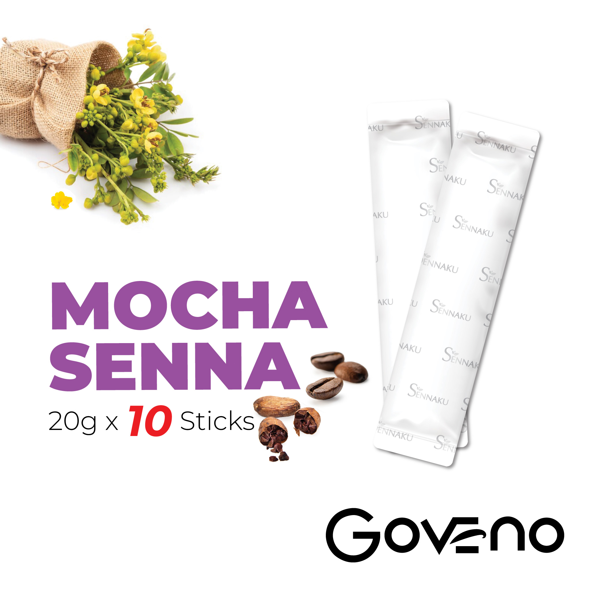 [10 Sticks] Sennaku Mocha Senna Detox (Kopi + Koko) / Mocha Kurus Direct Kilang / Sanna
