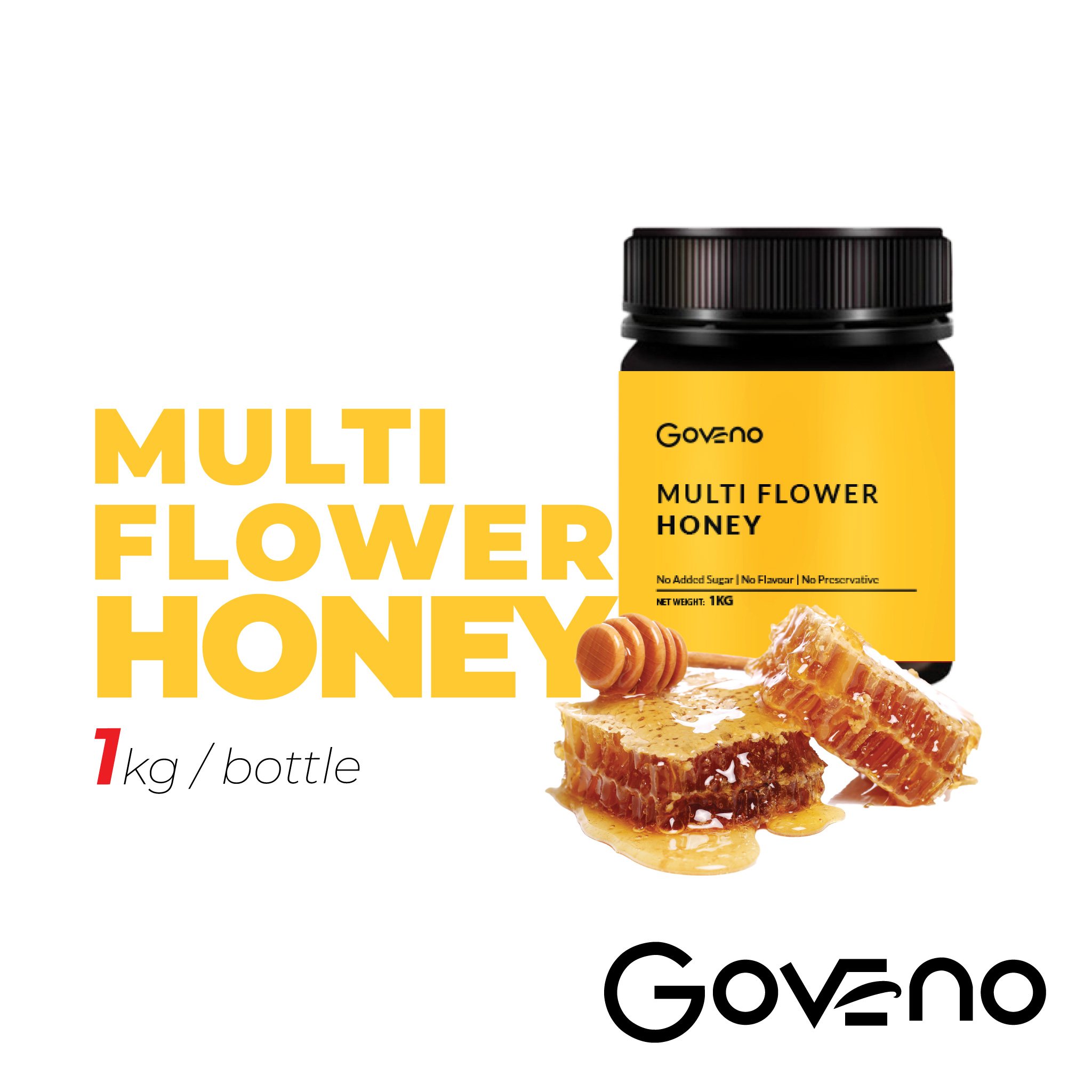 [1kg] Natural Pure Multi Flower Honey / Madu Asli Direct Kilang