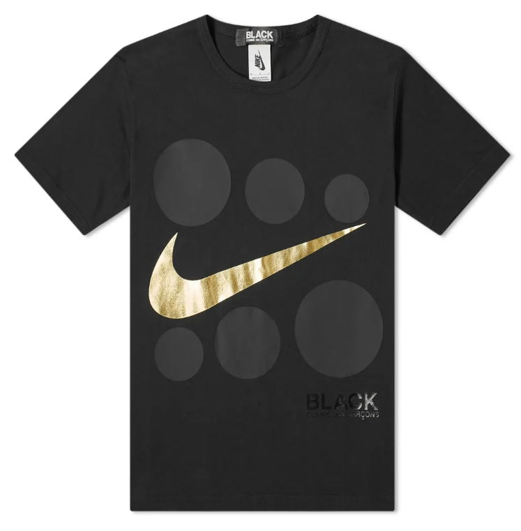 Comme des Garcons Black X Nike Gold Swoosh Tee