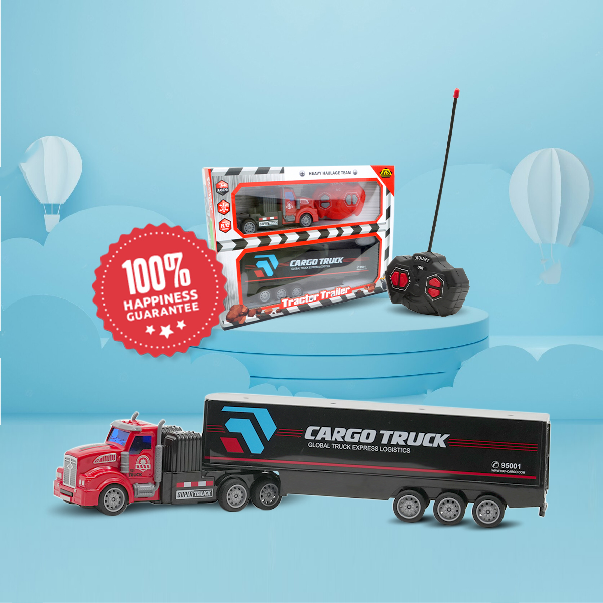 Remote Control Heavy Duty Cargo Truck for Kids