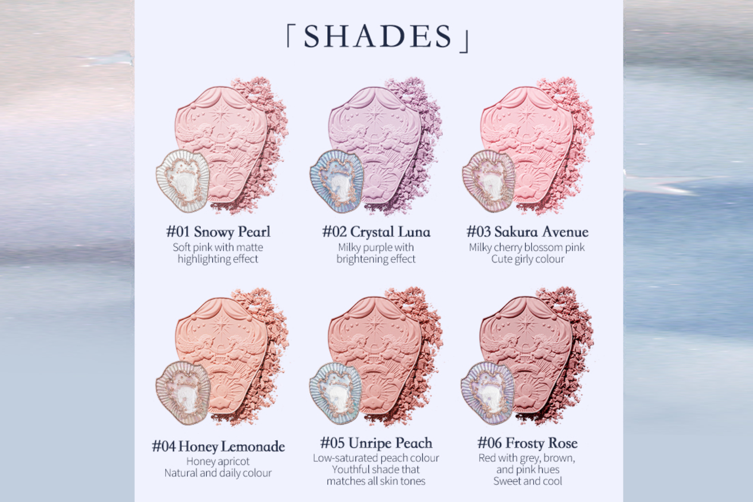 Flower Knows Unicorn Embossed Blush - Snowy Pearl 5G