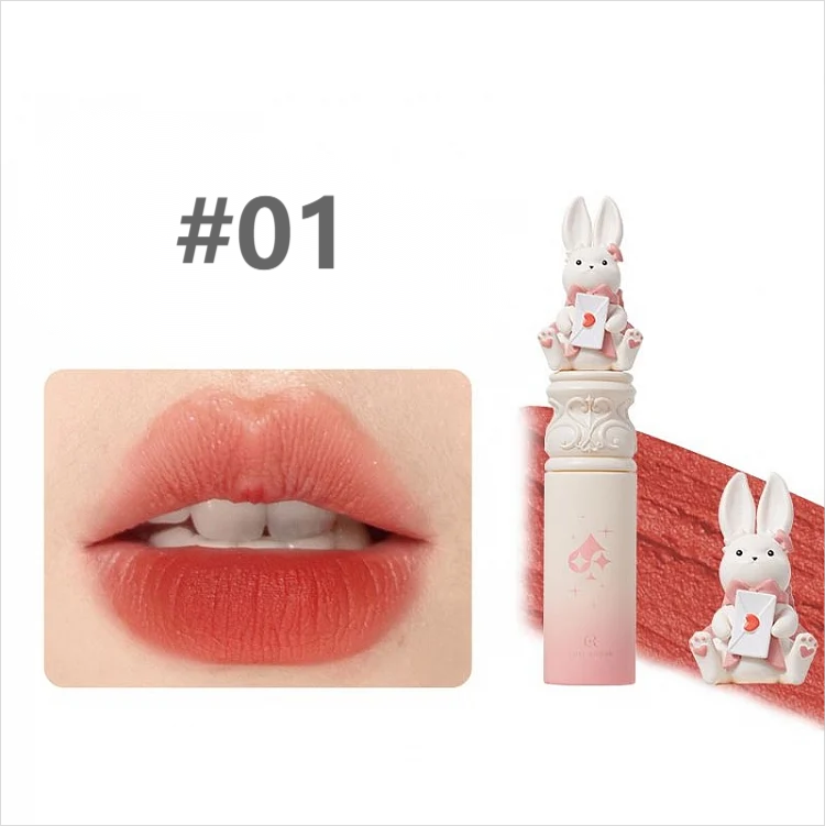 Cute Rumor-Wonderland Tea Party Series White Rabbit Velvet Finish Liquid Lipstick