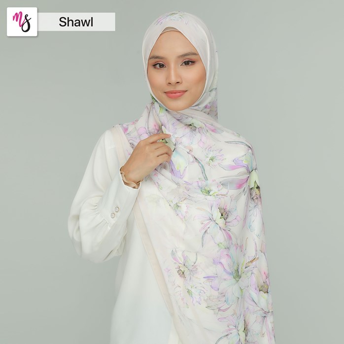 MYZURA SHAWL IN WHEAT CREAM