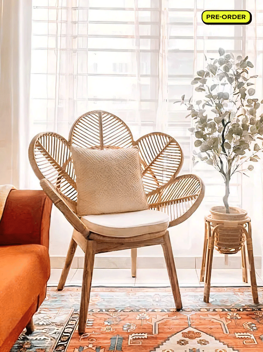 Mekar Flower Teak Chair