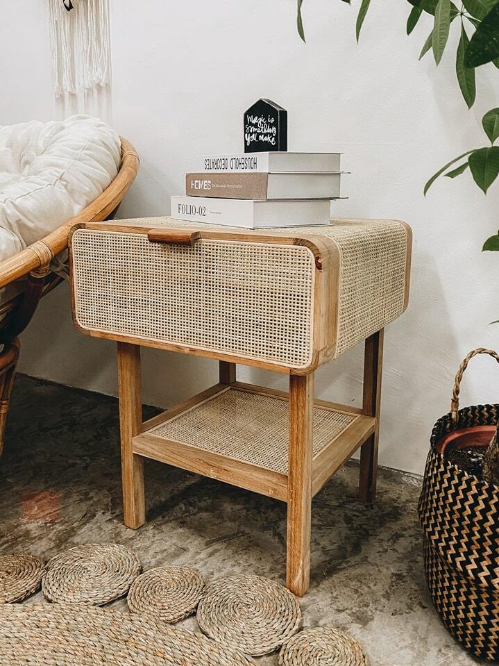 Tati Rattan Side Table