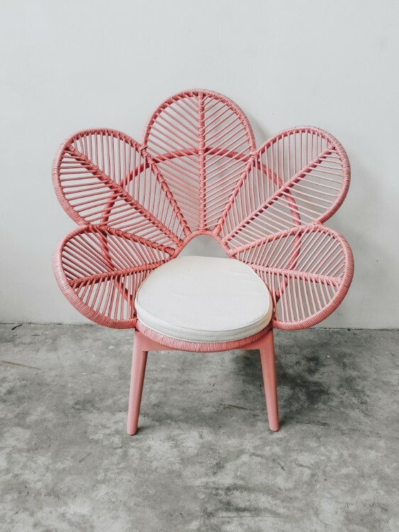 Mekar Flower Rattan Chair (New Colourway)
