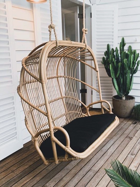 Extra Big Natural Rattan Hanging / Swing Chair