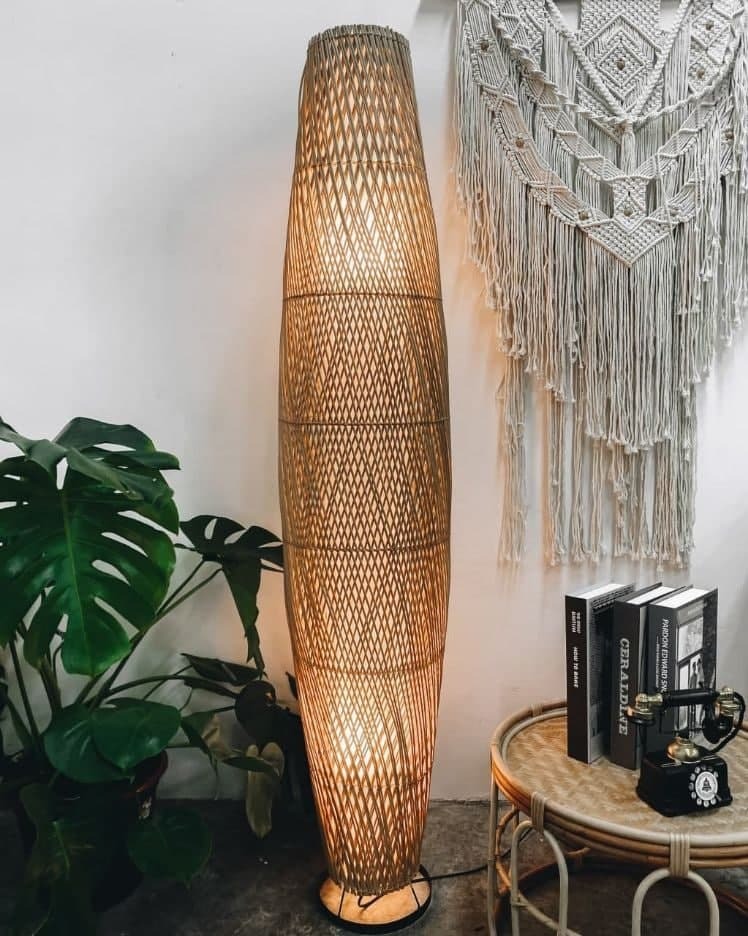 Sterling Rattan Stand Lamp